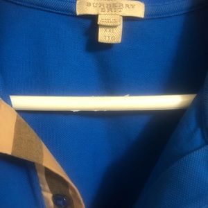 Burberry Shirts - EUC Blue Burberry short sleeve polo shirt size 2XL Burberry Shirts - EUC Blue Burberry short sleeve polo shirt size 2XL